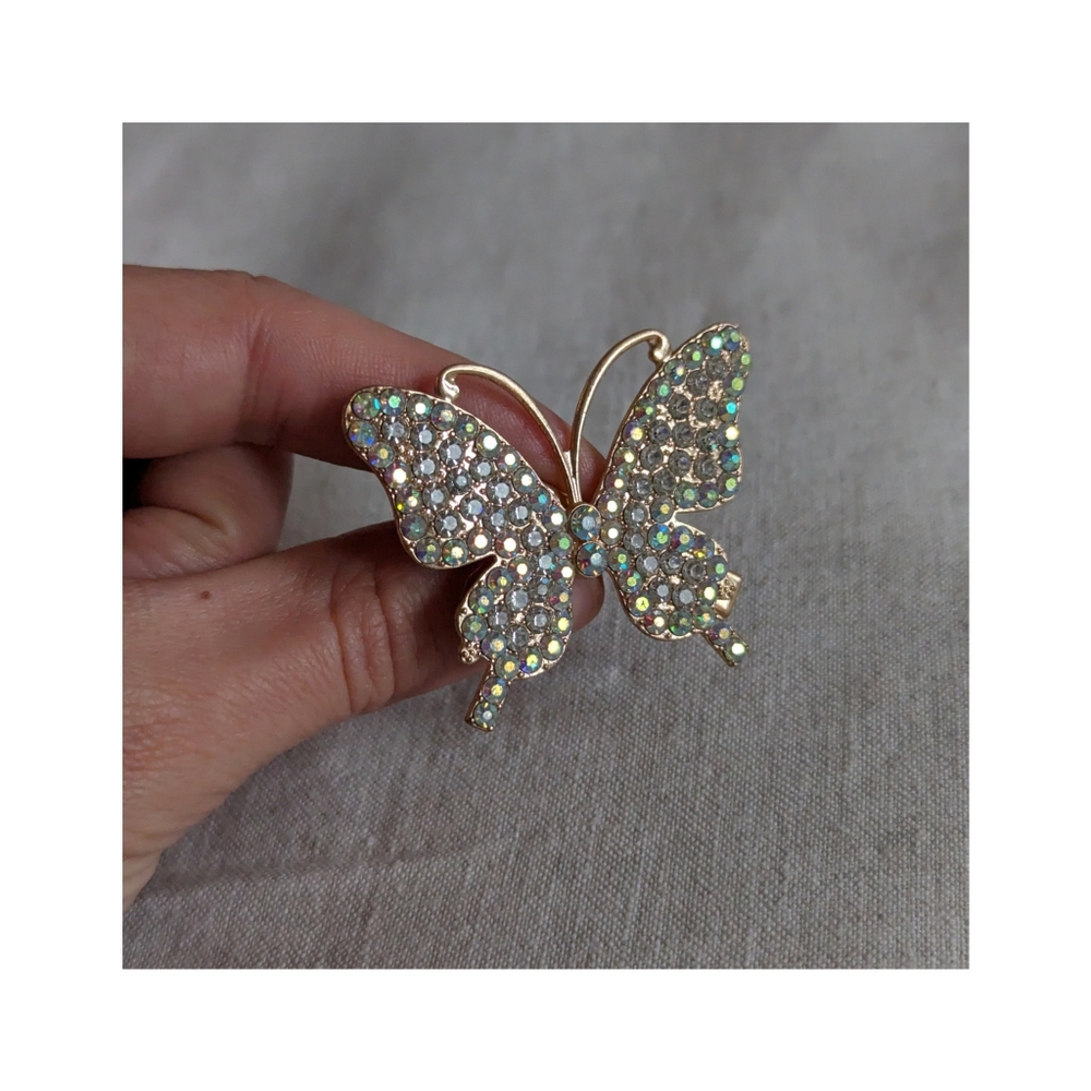 Butterfly Rhinestone Hair Clip